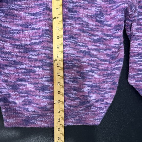 Abound Sweater Womens XXS Purple Space Dye Button Cardigan Preppy Girly Pockets - Picture 7 of 8